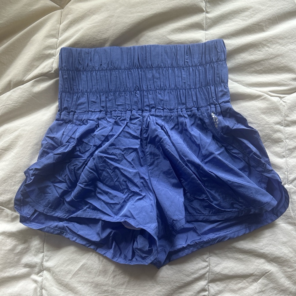 Women's Blue High-Waisted Shorts